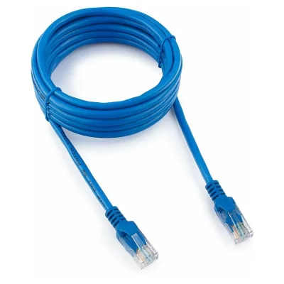 Многожильный патч-корд Cablexpert UTP кат.5e, 3м, литой, синий PP12-3M/B