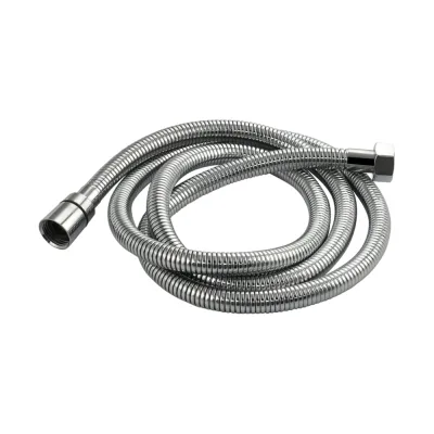 Шланг душевой GFmark 1/2, растяжной (150-200 см), двойной замок, с функцией вращения лейки 360, нержавеющая сталь SUS 304, цвет ХРОМ 0-1002