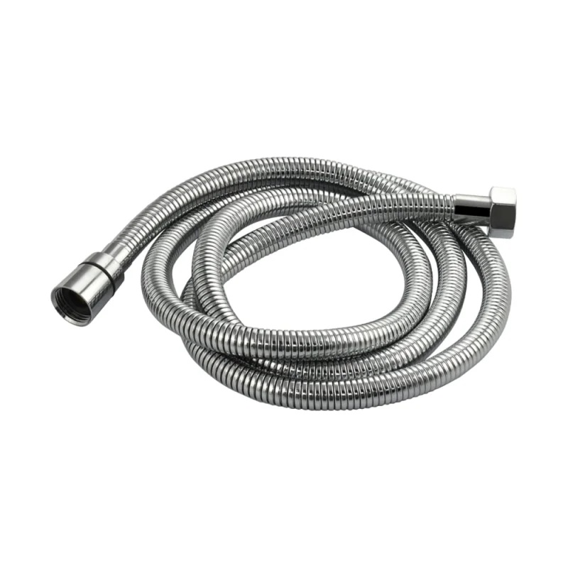 Шланг душевой GFmark 1/2, растяжной (150-200 см), двойной замок, с функцией вращения лейки 360, нержавеющая сталь SUS 304, цвет ХРОМ 0-1002