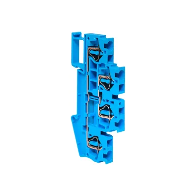 Двойная пружинная клеммная колодка EKF JXB-ST-4 32А синяя plc-jxb-st-4-4-2-blue