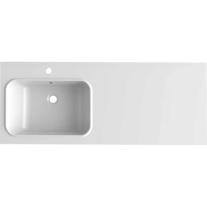 Раковина накладная MIXLINE"БИЛЛ-120x48" шхг левый (выпуск, перелив, крепление, кронштейн) () 553534