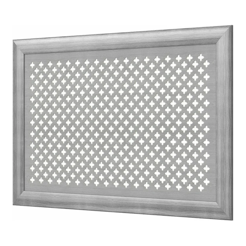 Декоративный экран для радиаторов и батарей Cosca Decor Модерн 600x900 мм, дуб серый, готика, с рамкой СПБ072551
