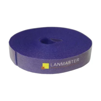 Хомут-липучка LANMASTER ширина 20 мм, 5 м, синий LAN-VCM5M-BL