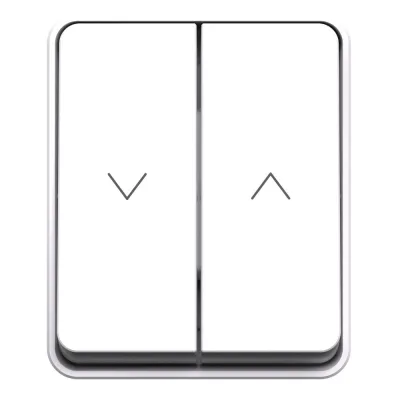 Выключатель жалюзи Systeme Electric AtlasDesign Profi54 двухклавишный накладной белый (ATN540119)