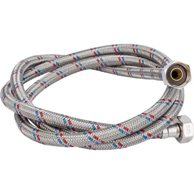Гибкая подводка для воды ELKA (оплетка нерж.сталь)1/2", вр/вр, 150см EL.LK.101.33.0150