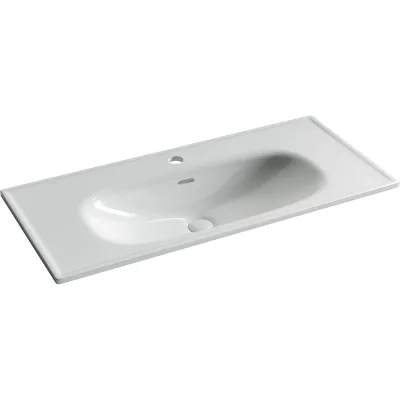 Раковина накладная Ceramicanova Sabo с отверстием под смеситель 1000x460x130 белый CN13003