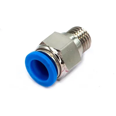 Пневмофитинг цанговый прямой с наружной резьбой HIMPT PC 4-М6х1 00-00010010