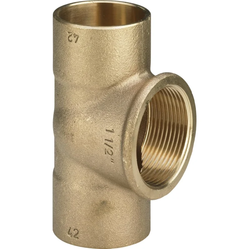 Тройник Viega, ВВВ, 1", 1/2", 1", бронза RX, переходной 362515