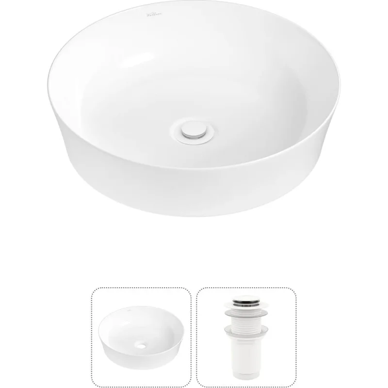 Набор Wellsee 2 в 1 Cromulent накладная раковина 43x43 см 20213533R
