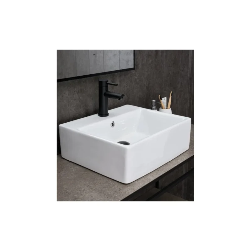 Раковина накладная Gid N9145 белая 45.5x40x15 51214