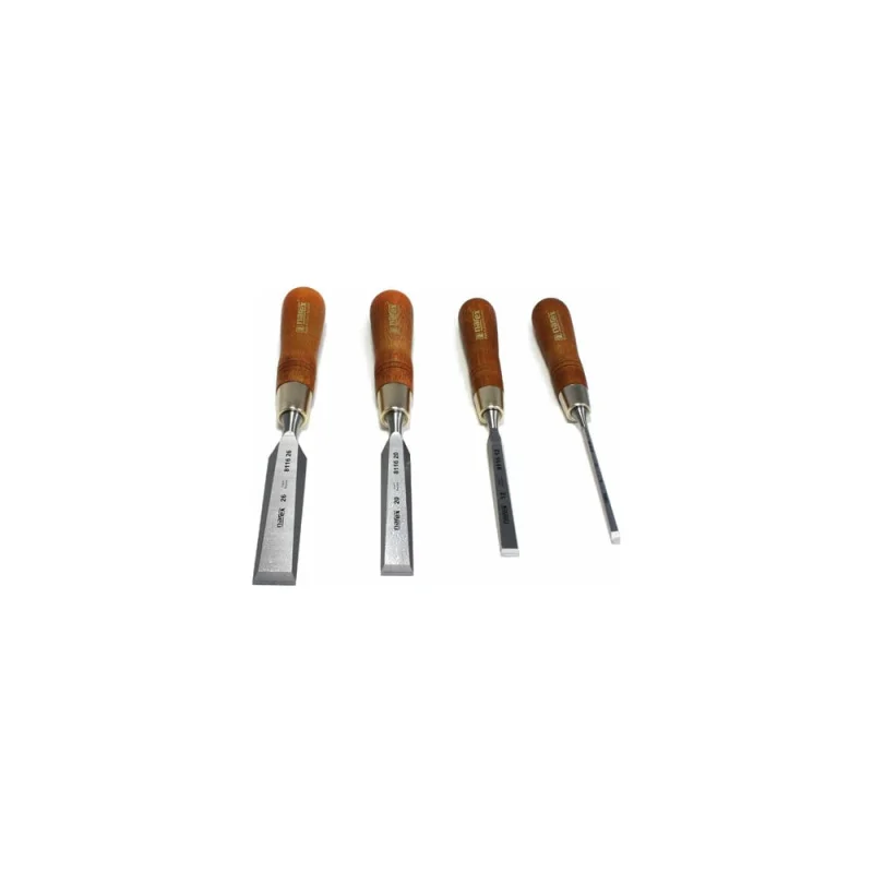 Набор из 4 плоских стамесок с ручкой NAREX WOOD LINE PLUS 6, 12, 20, 26 мм 863201