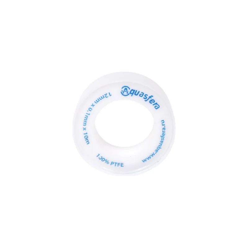 Лента Aquasfera ФУМ катушка 12мм х 0,1мм х 10м PTFE вода 6020 6020-02 008-0546
