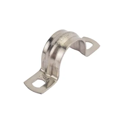 Металлическая двухлапковая скоба FORTISFLEX СМД INOX 19-20 мм 80135
