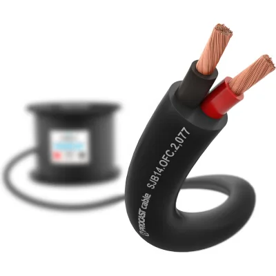 Акустический кабель PROCAST cable SJB 14.OFC.2,077.100, 14AWG 2x2,077mm2, PVC, черный, 100 м НФ-00001829