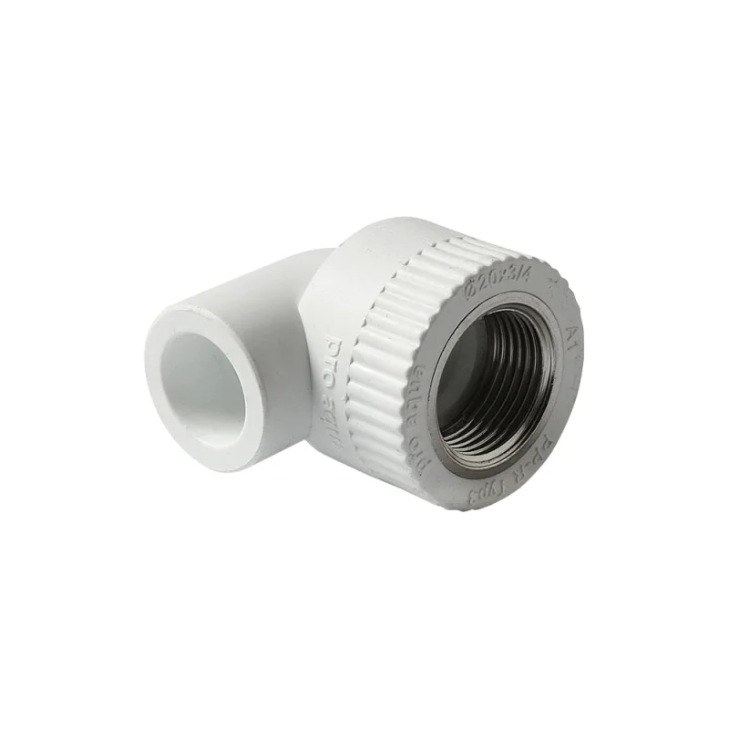 Комбинированный угольник PRO AQUA PP-R ВР белый, 20 мм, 1/2" PA26008Pb