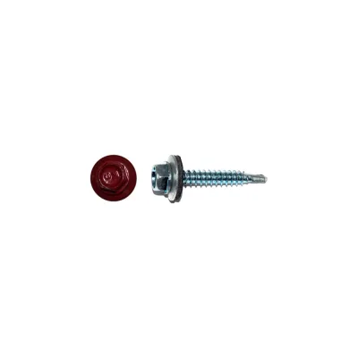 Кровельный саморез КРЕП-КОМП 5,5x25 RAL3003, красный рубин 250шт ск55253003ф