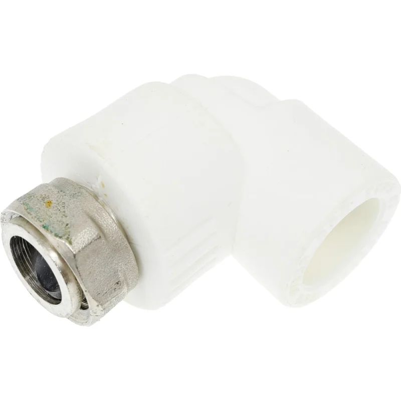 Угольник с накидной гайкой PRO AQUA PP-R Белый 20 мм 1/2" PA29208b