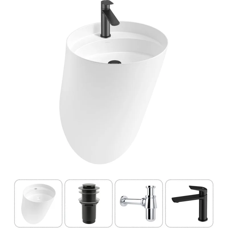Набор Wellsee 4 в 1 M1 Limited Edition подвесная раковина 45x45 см 20215024R