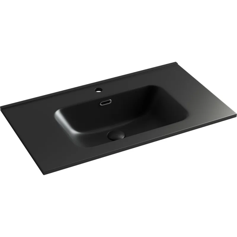 Умывальник накладной прямоугольный Ceramicanova Element черный матовый, 810х465х180мм CN7005MB