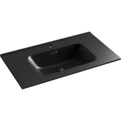 Умывальник накладной прямоугольный Ceramicanova Element черный матовый, 810х465х180мм CN7005MB