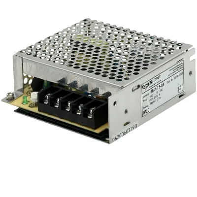Блок питания INNOCONT -10 +50С, IP20, вход: 220VAC, 0.25А, выход: 15W, 24VDC, 0.7A, типы защиты: КЗ, перегрузка, перенапряжение SB-P-15-24