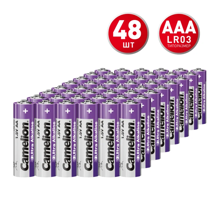 Батарейка Camelion Ultra АА пальчиковая LR6 1,5 В (48 шт.) (LR6-BP4UT)