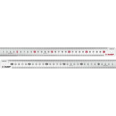 Про-30 Усиленная нержавеющая линейка 0,30 м ЗУБР 34280-030