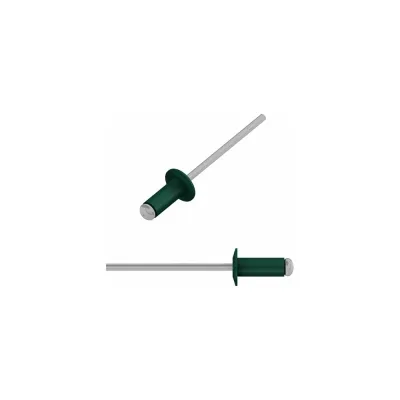 Вытяжная заклепка STARFIX 4,0x10 мм, алюминий-сталь, RAL 6005, 50 шт. SMZ1-76497-50