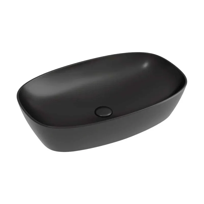 Умывальник-чаша накладная Ceramicanova Element овальная, цвет черный матовый, 600х380х138 мм CN6049MB