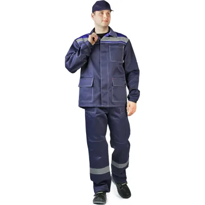 Костюм URSUS УДАРНИК темно-серый/василек КОС317-002, размер 48-50, рост 182-188