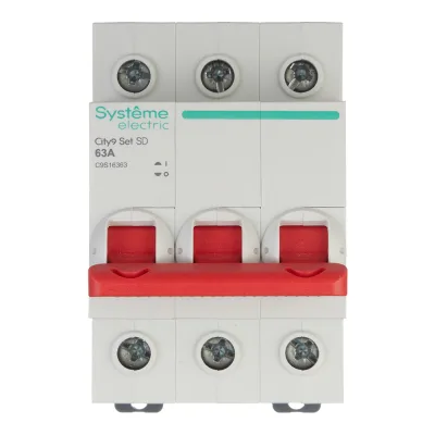 Выключатель нагрузки Systeme Electric City9 Set 3P 63А 230 В на DIN-рейку (C9S16363)