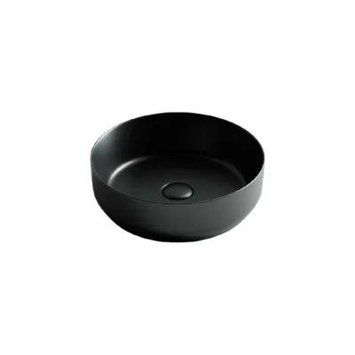Умывальник чаша Ceramicanova Element накладная, круглая цвет чёрный матовый 390х390х120 мм CN6022MB
