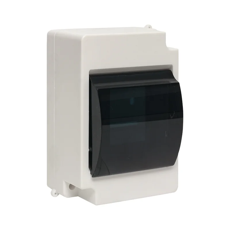 Щит распределительный навесной EKF PROxima КМПН 1/4 пластиковый IP30 140х100х65 мм 4 модуля прозрачная дверь светло-серый (pbm40-nk-4)