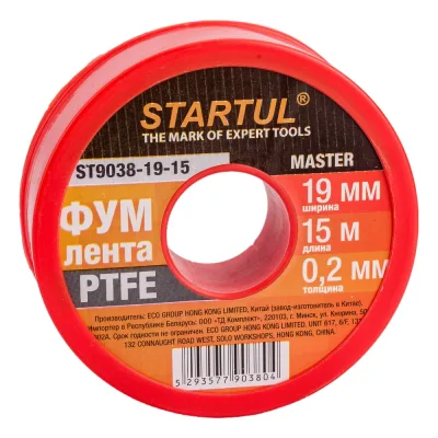 Фум-лента STARTUL PTFE Master 19 мм х 15 м ST9038-19-15