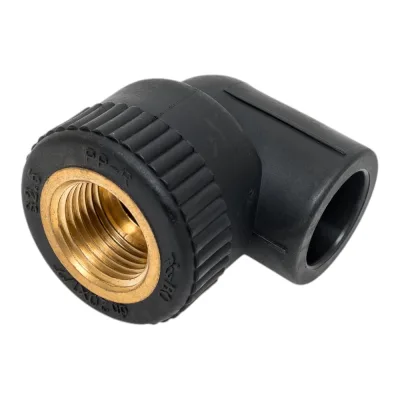 Уголок комбинированный Blue Ocean UV-pro Black с внутренней резьбой, 20x1/2", черный, с защитой от ультрафиолета PPRF/IT90E-UV(Bk)-20x1/2"