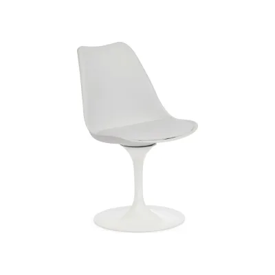 Стул Tetchair TULIP FASHION CHAIR 109 металл/пластик/PU, 55x48x81см, 2 шт белый/белый 15368