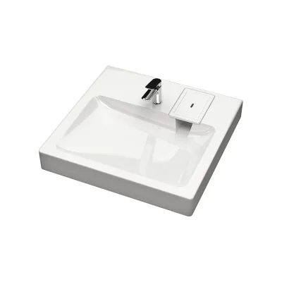 Раковина AQUADREAM Монако V51D1 белая, в комплекте с кронштейнами и сифоном VKA051D001