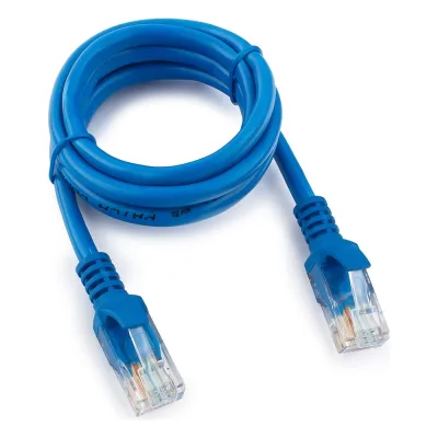 Многожильный медный патч-корд Cablexpert UTP кат.5e, 1м, литой, синий PP10-1M/B