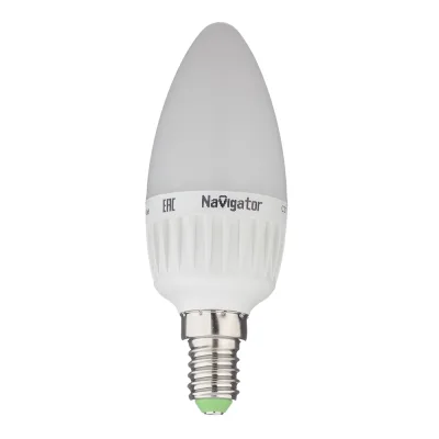 Лампа светодиодная Navigator E14 2700К 7 Вт 176-264 В свеча матовая диммируемая