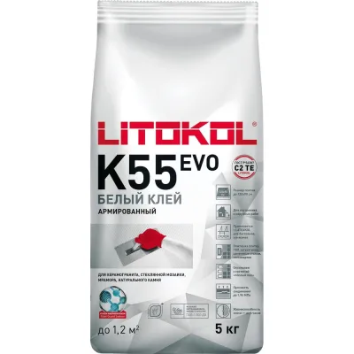 Клеевая смесь LITOKOL LitoPlus K55 класс C2, 5 кг 78080004