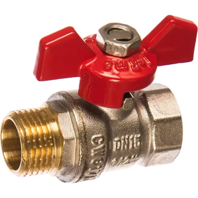 Шаровой кран Terma RED 1/2 в/н бабочка 26114