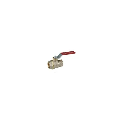 Шаровой кран Giacomini R910 DADO, 1 1/2, ВВ, ручка-рычаг красный, никелированный R910X027