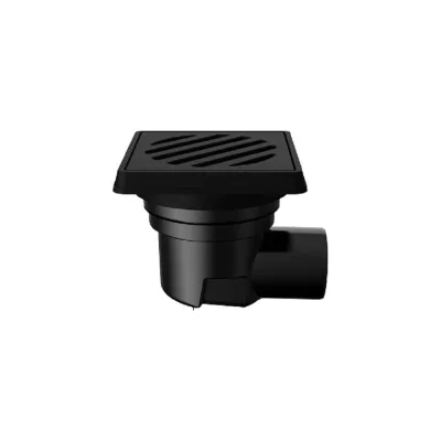 Нерегулируемый трап Fachmann т 605 pnsg 260x260 горизонтальный выпуск dn 110 с корзинкой и незамерзающим сифоном, решетка чугунная, чугунный подрамник 04.092