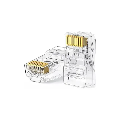 Коннектор Ugreen NW120 (50962) Cat 6 Unshielded RJ45 Modular Plugs 50 шт. Цвет: прозрачный 50962_