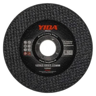 Круг отрезной абразивный по металлу 125x2.5х22.2 мм YIDA TORGWIN T296045