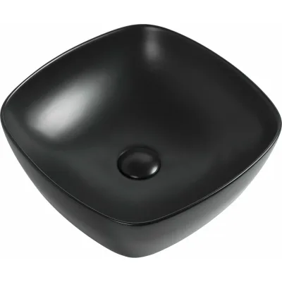 Керамическая накладная раковина Aquanet TREND-1-MB 400х400х140, черный матовый 00273684