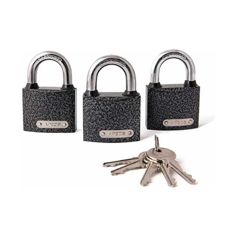 Замки навесные APECS PD-01-50-Blister 3Locks+5Keys 28741 00028741
