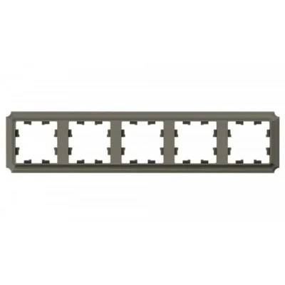 Рамка Systeme Electric AtlasDesign Antique пятиместная шампань (ATN100505)