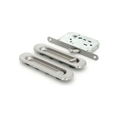 Ручка с замком для раздвижных дверей Palladium 01 BK SN 11945
