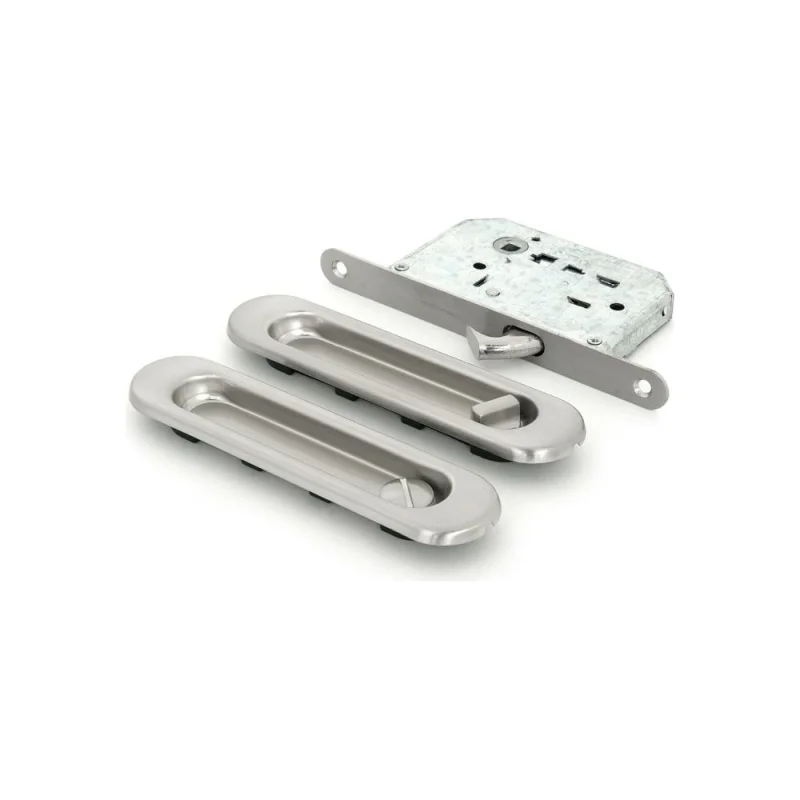 Ручка с замком для раздвижных дверей Palladium 01 BK SN 11945